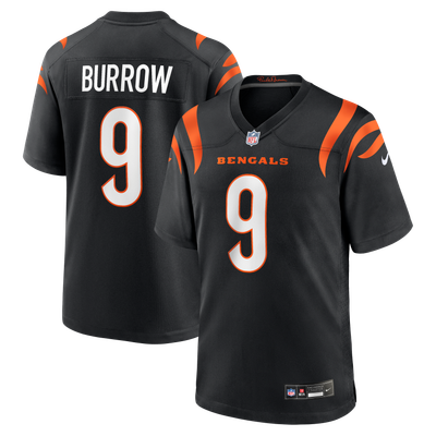 Camiseta Nike Game de la 1ª equipación del Cincinnati Bengals - Negro - Joe Burrow - Jóvenes