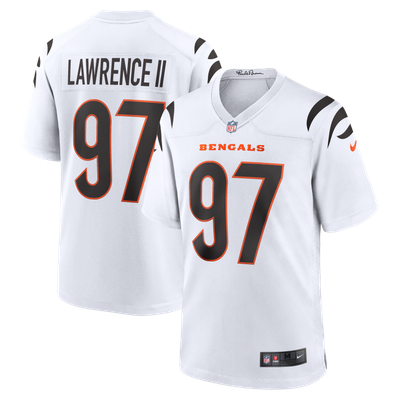Camiseta Nike Game de la 2ª equipación del Cincinnati Bengals - Blanco - Dexter Lawrence II - Hombre