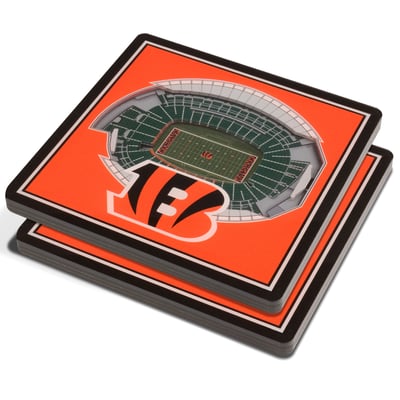 Cincinnati Bengals Fanpoint 3D StadiumView Coasters