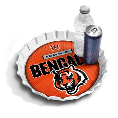 Cincinnati Bengals IDNA 13" Bottle Cap Serving Tray