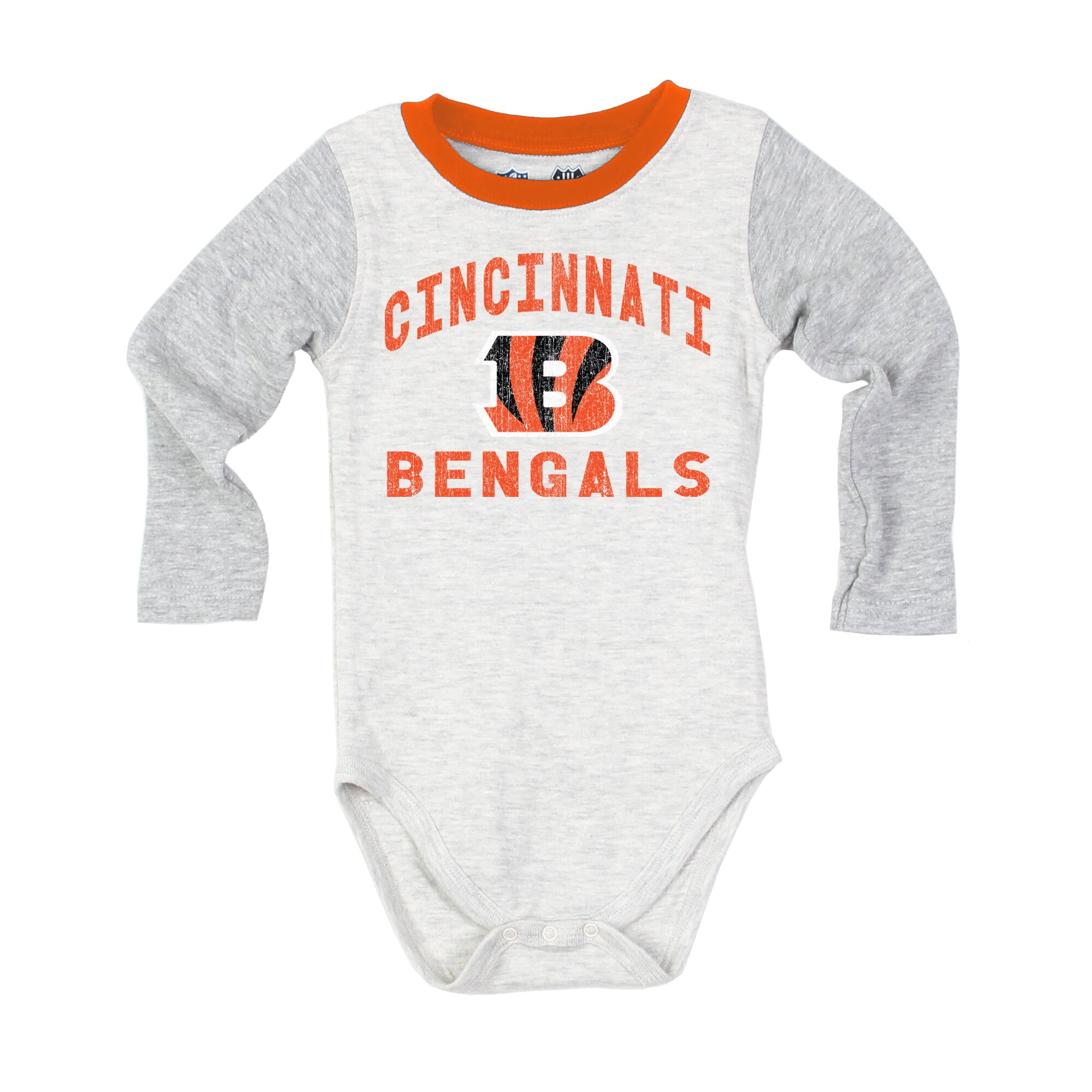 Ensemble body à manches longues et pantalon pour bébé Wes & Willy Heather Gray Cincinnati Bengals Jie Hopper
