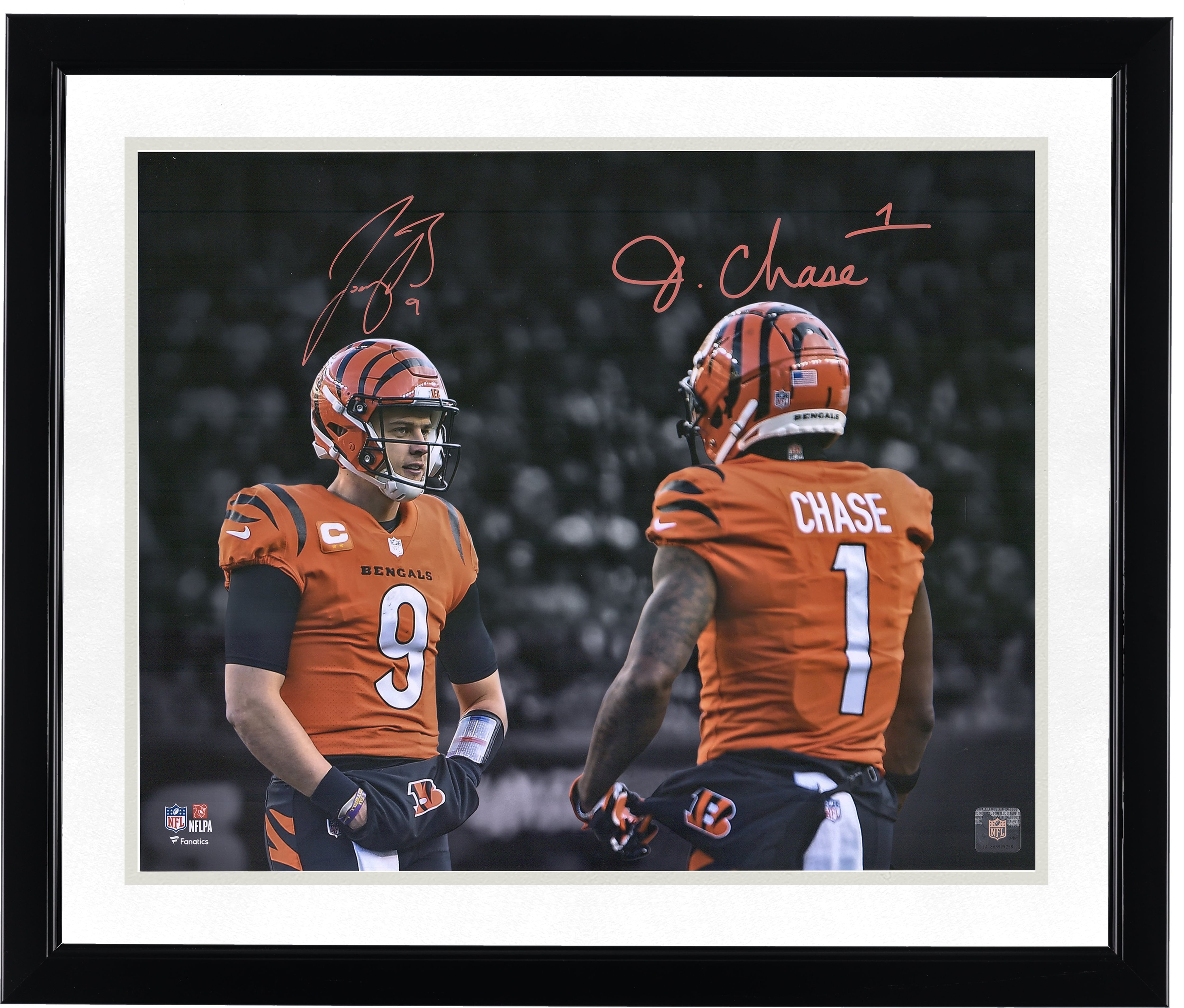 Ja'Marr Chase & Joe Burrow Cincinnati Bengals Multi-Signed 16" x 20" Spotlight Photograph