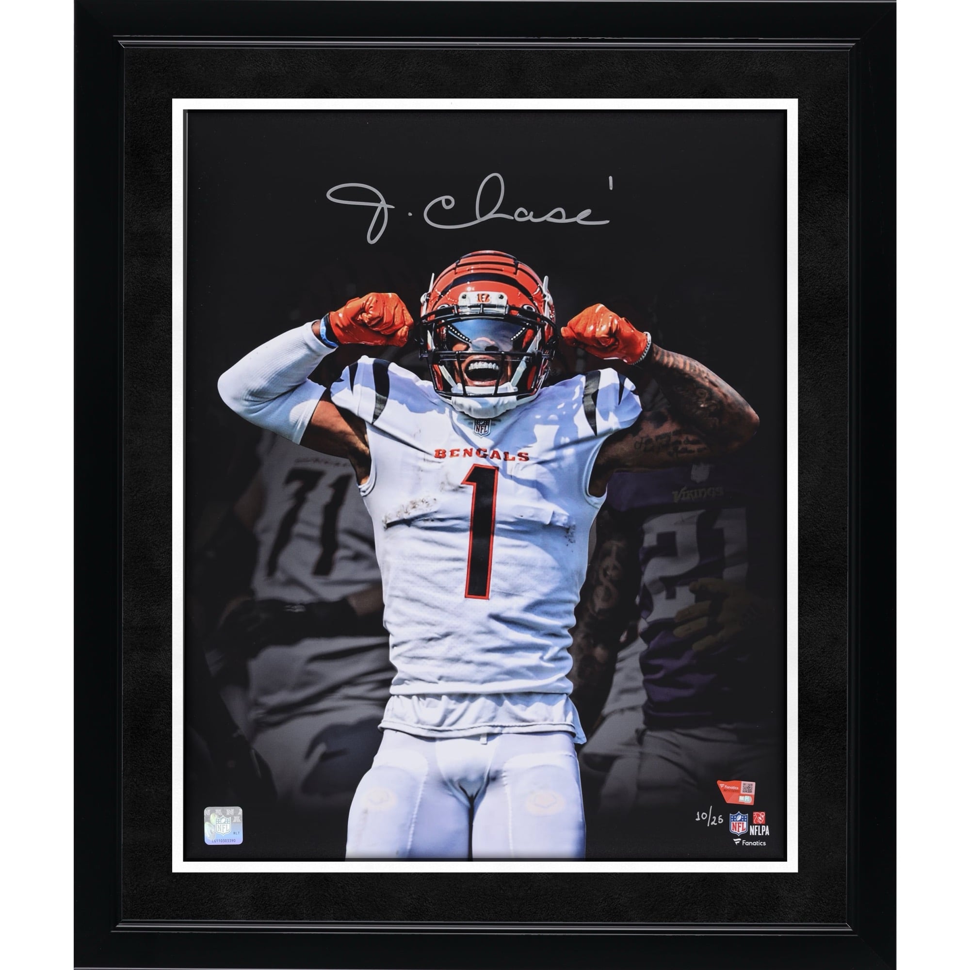 Ja'Marr Chase Cincinnati Bengals Autographed 16" x 20" Unleashed Photograph - Limited Edition of 25