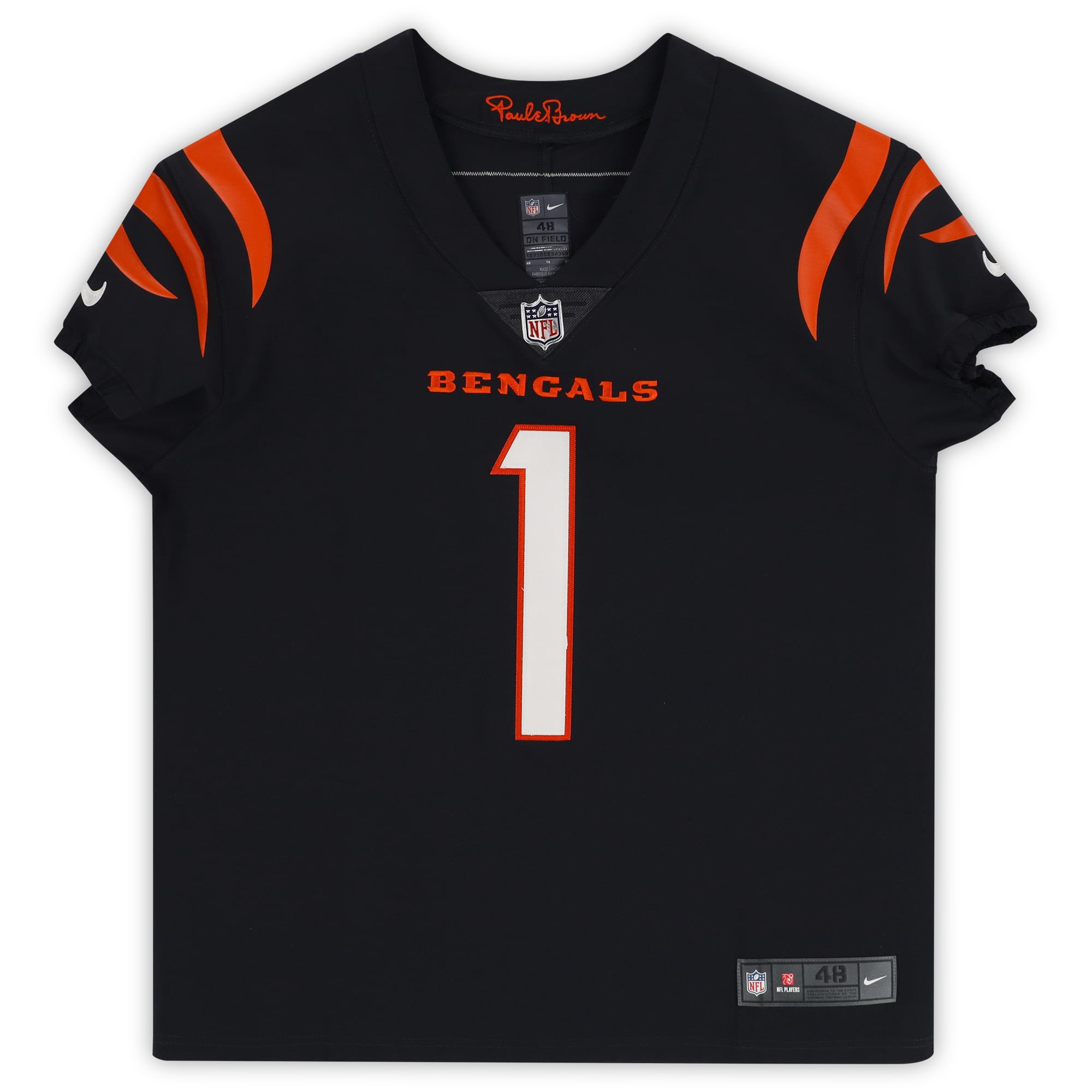 Ja'Marr Chase Cincinnati Bengals Autographed Nike Black Elite Jersey
