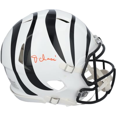 Ja'Marr Chase Cincinnati Bengals Autographed Fanatics Authentic Riddell 2022 On-Field Alternate Speed Authentic Helmet - Signed in Orange Ink 