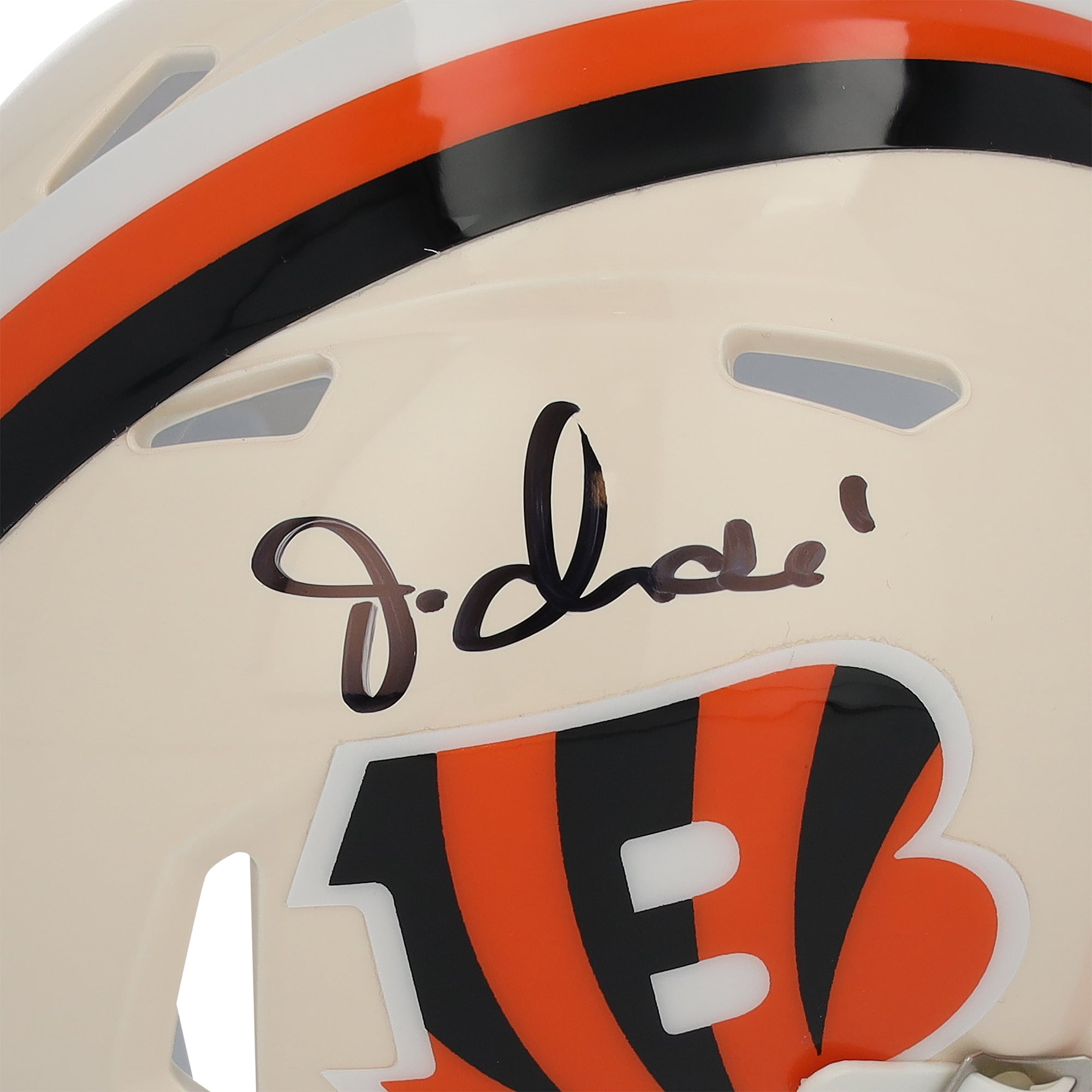 Ja'Marr Chase Cincinnati Bengals Autographed Riddell Retro Speed Mini Helmet