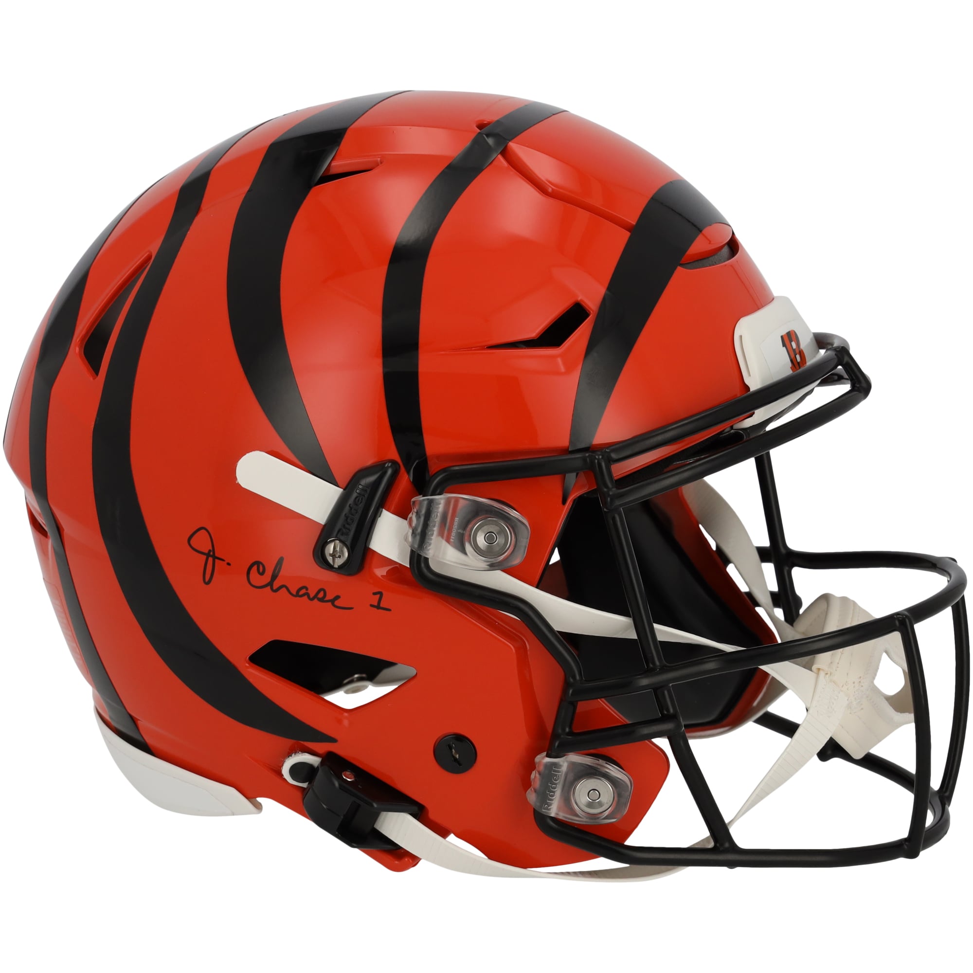 Casque authentique Riddell Speed ​​Flex autographié par Ja'Marr Chase des Bengals de Cincinnati