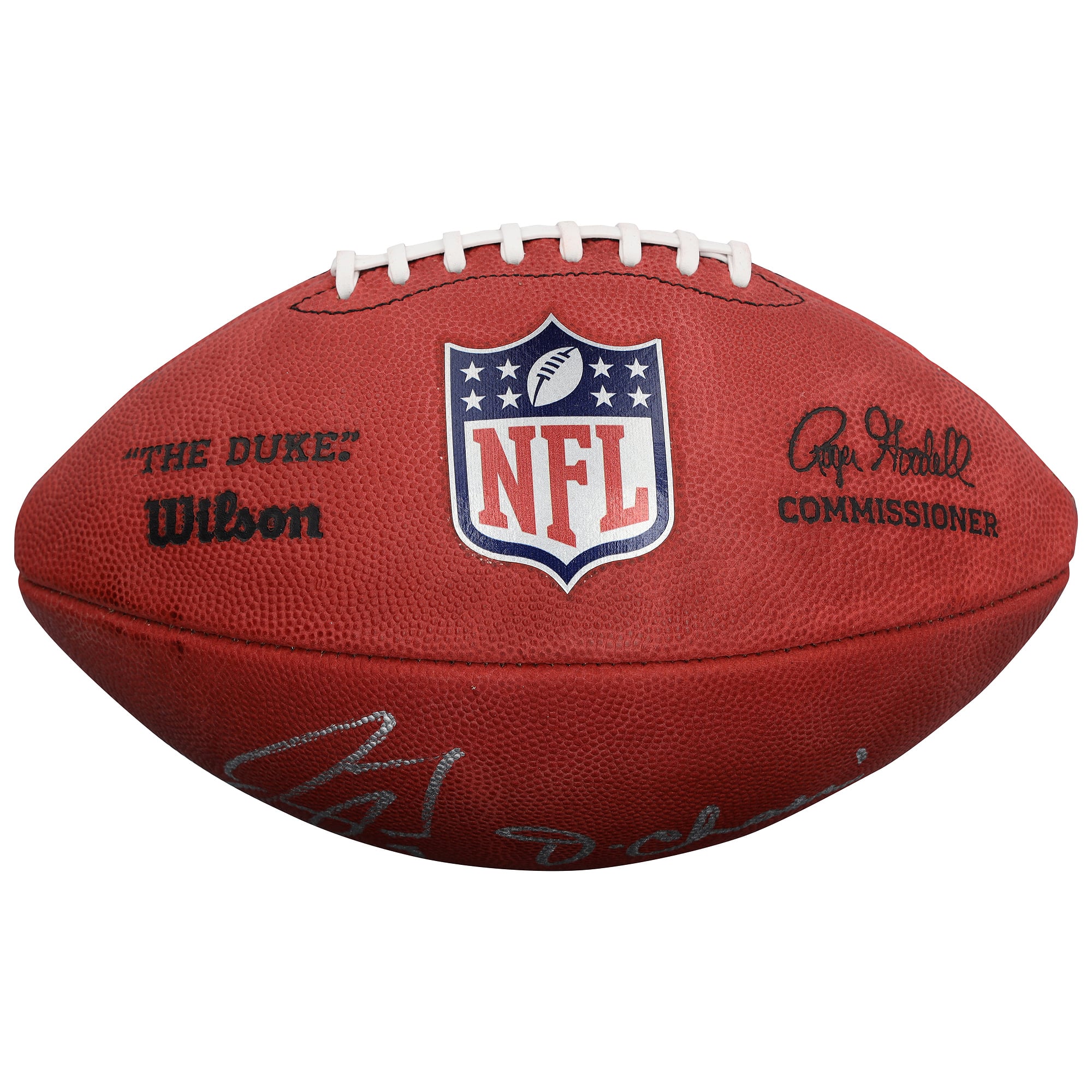Ballon de football Wilson Duke en couleur, autographié par Joe Burrow et Ja'Marr Chase, des Bengals de Cincinnati.