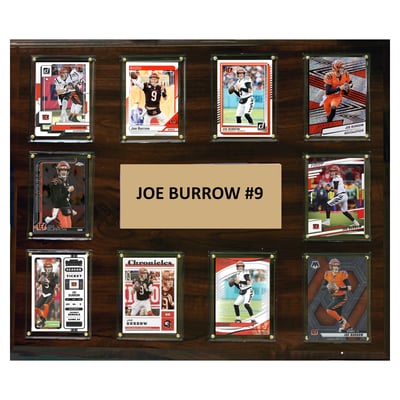 Joe Burrow Cincinnati Bengals 15" x 18" Trading Card Plaque