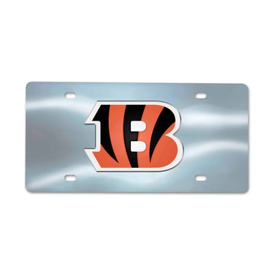 Cincinnati Bengals Logo Brands Chrome Diecast License Plate