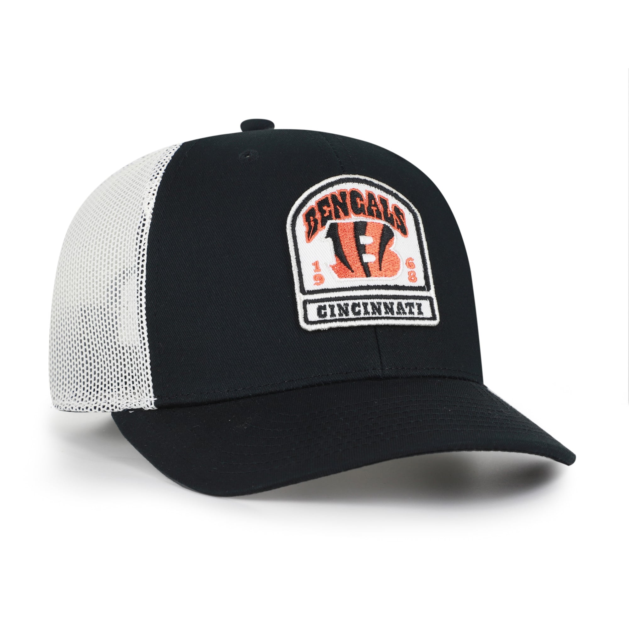 Men's '47  Black Cincinnati Bengals  Headstone Trucker Adjustable Hat