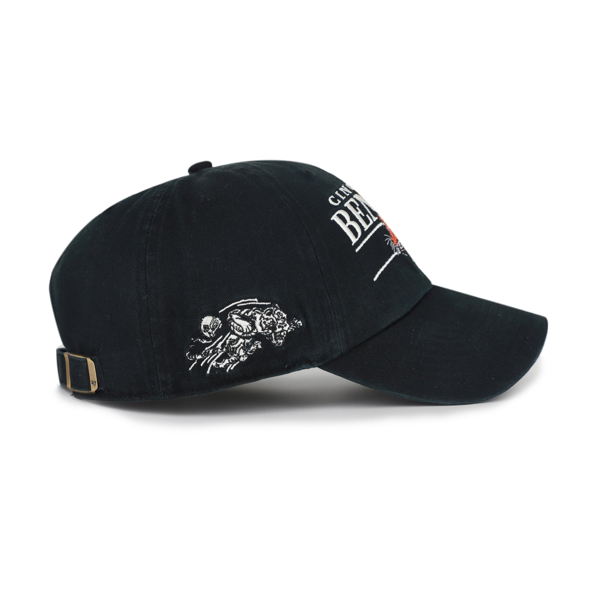Casquette ajustable noire pour homme Cincinnati Bengals, modèle rétro '47
