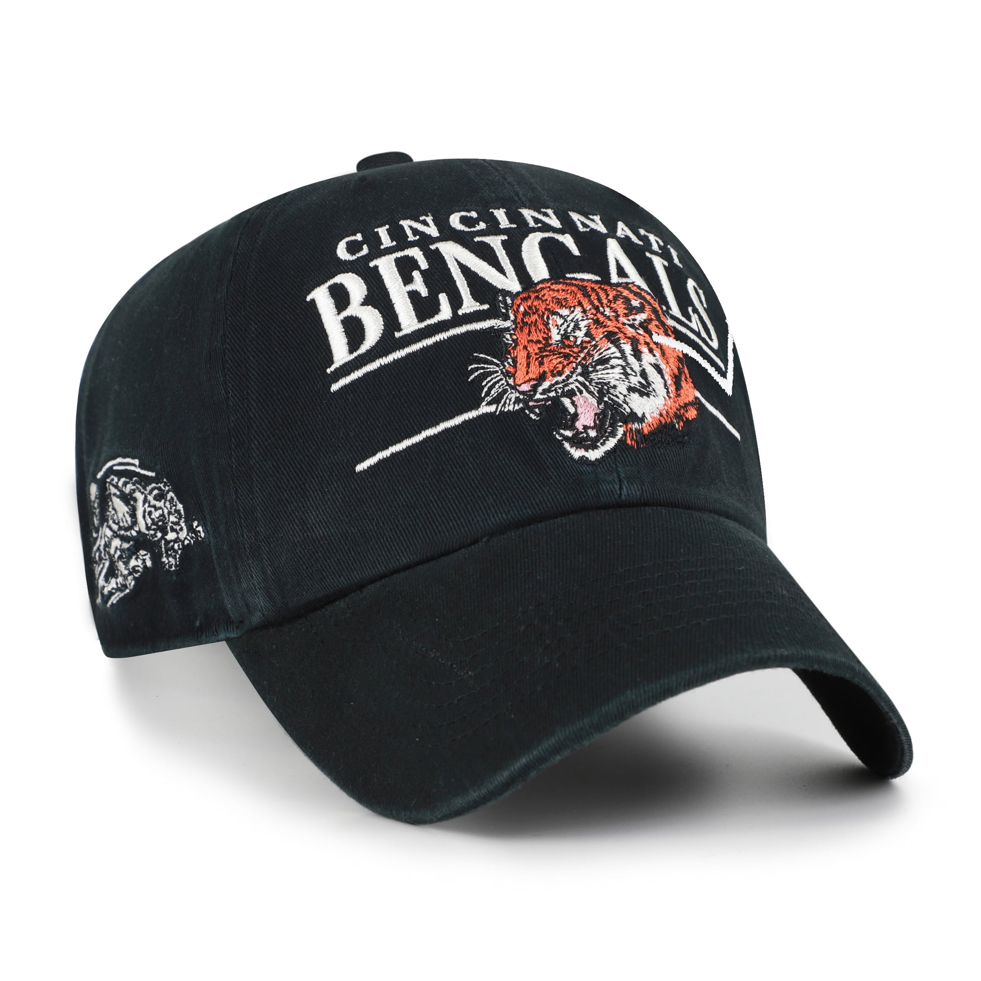 Casquette ajustable noire pour homme Cincinnati Bengals, modèle rétro '47