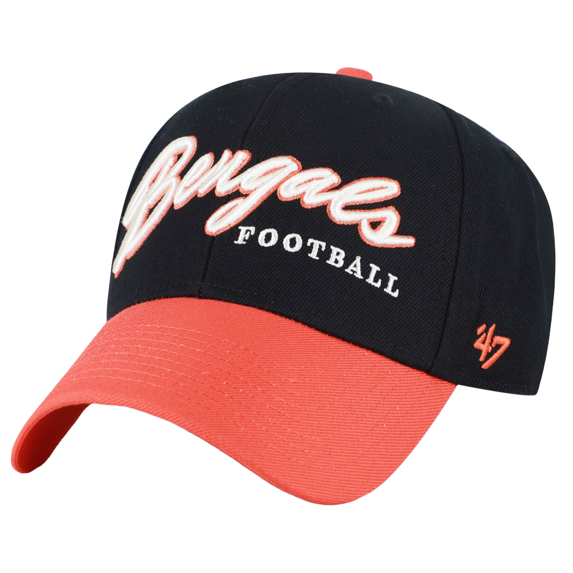 Men's '47 Black Cincinnati Bengals Throwback MVP Adjustable Hat