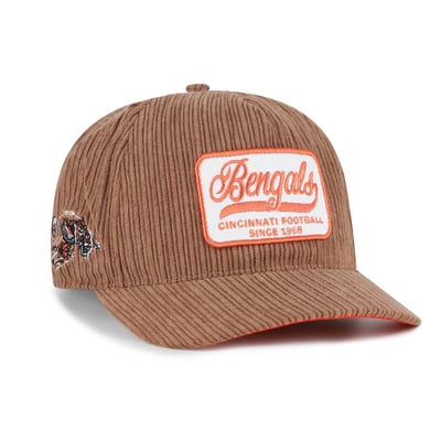 Cincinnati Bengals '47 Throwback Corduroy Patch Hitch Adjustable Hat - Brown