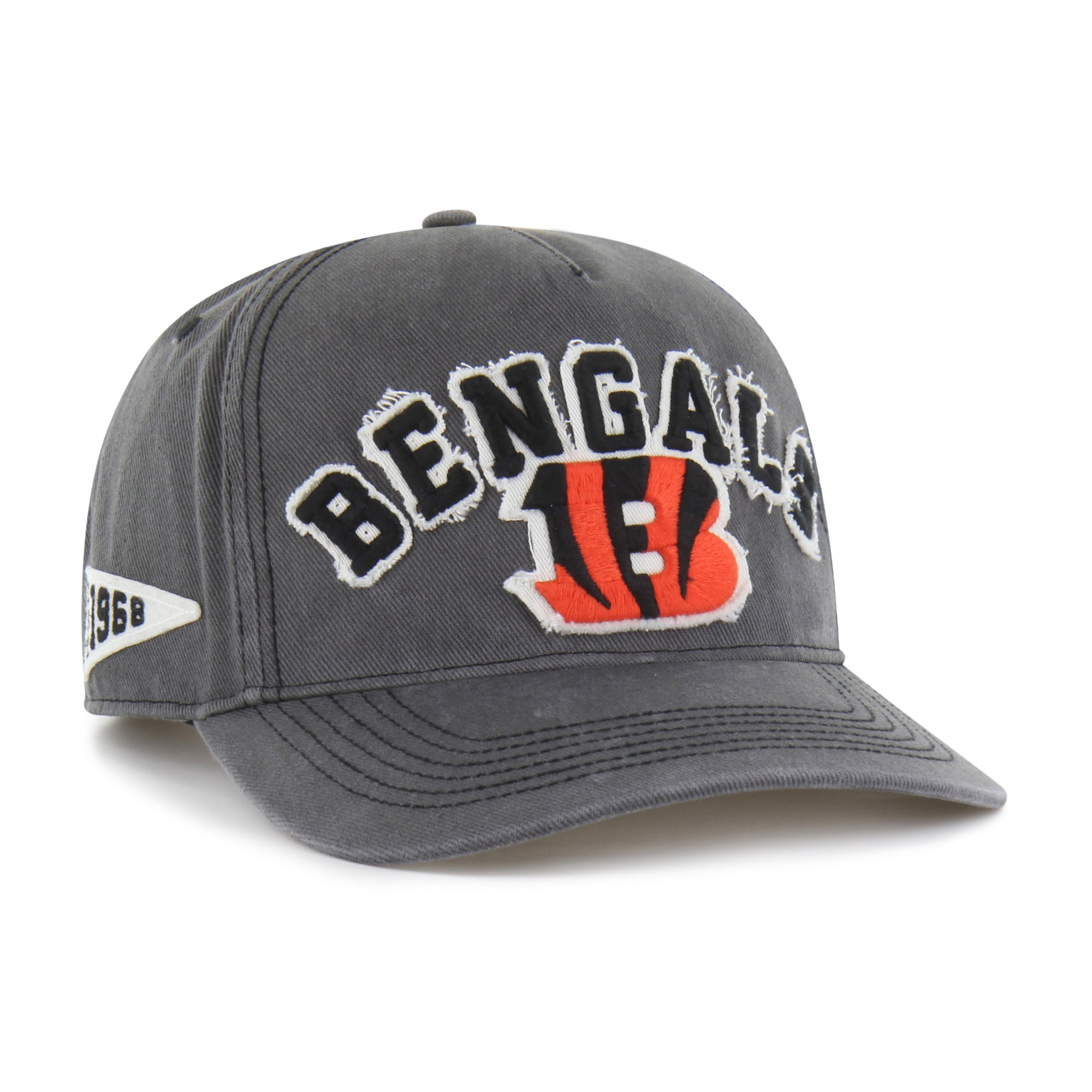 Men's '47 Charcoal Cincinnati Bengals  Calderwood Well Worn Hitch Adjustable Hat