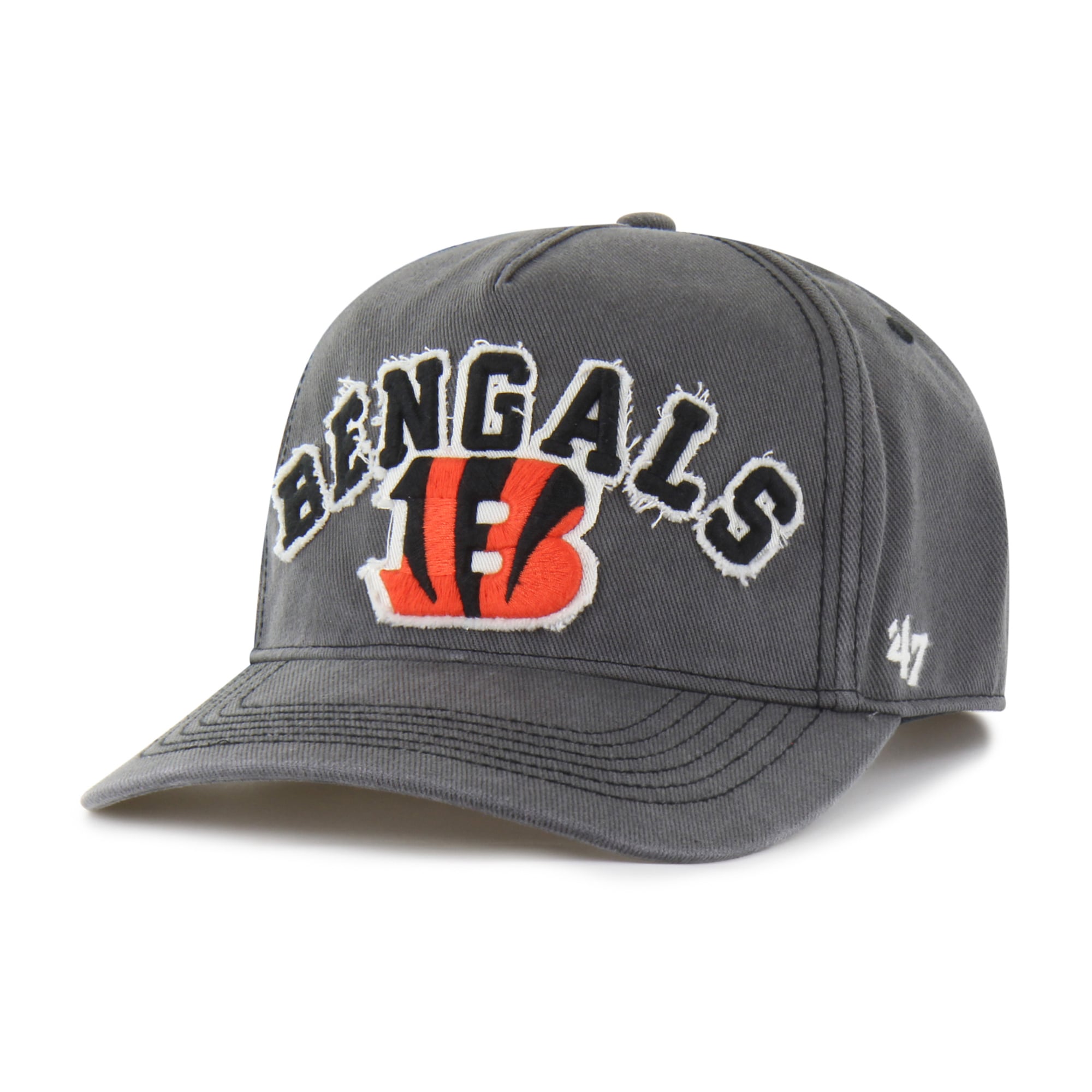 Men's '47 Charcoal Cincinnati Bengals  Calderwood Well Worn Hitch Adjustable Hat