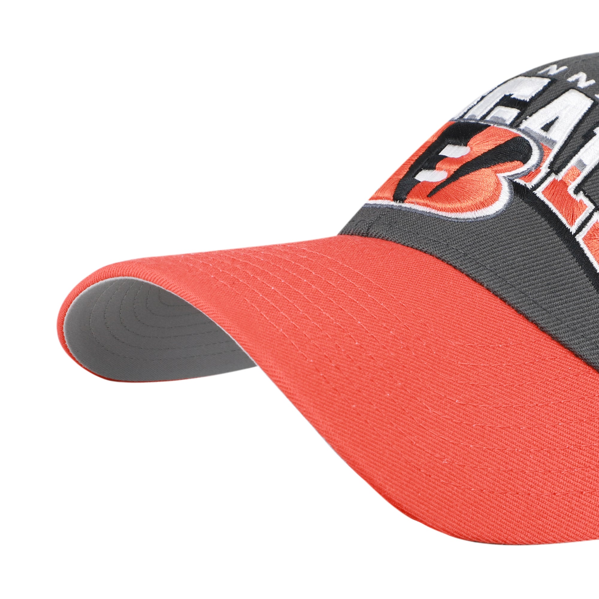 Men's '47 Charcoal Cincinnati Bengals Split Block MVP Adjustable Hat