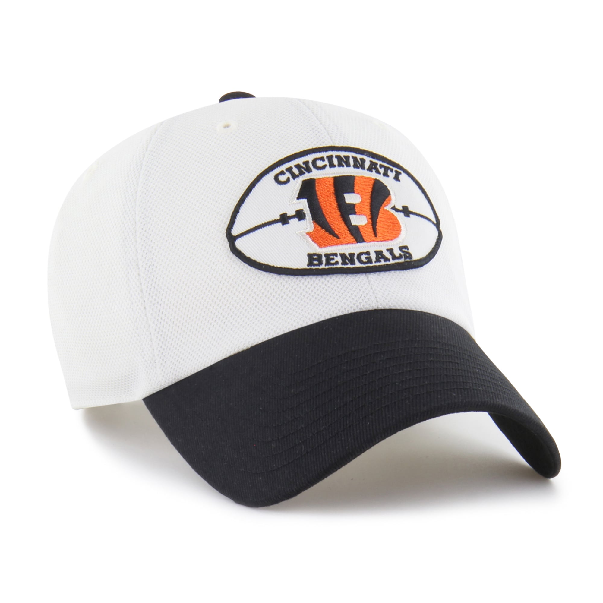 Casquette ajustable Cincinnati Bengals '47 crème/noire à patch piqué Clean Up pour homme