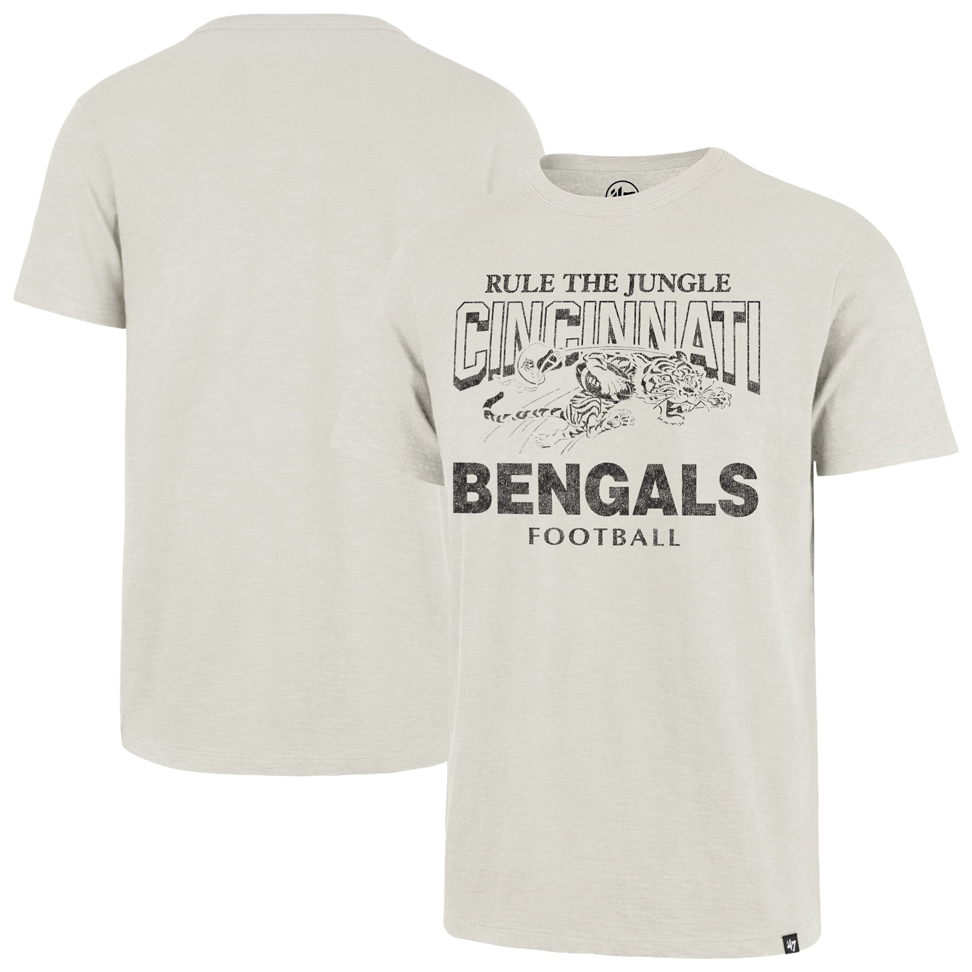 T-shirt homme '47 Natural Cincinnati Bengals Head On Scrum Slub