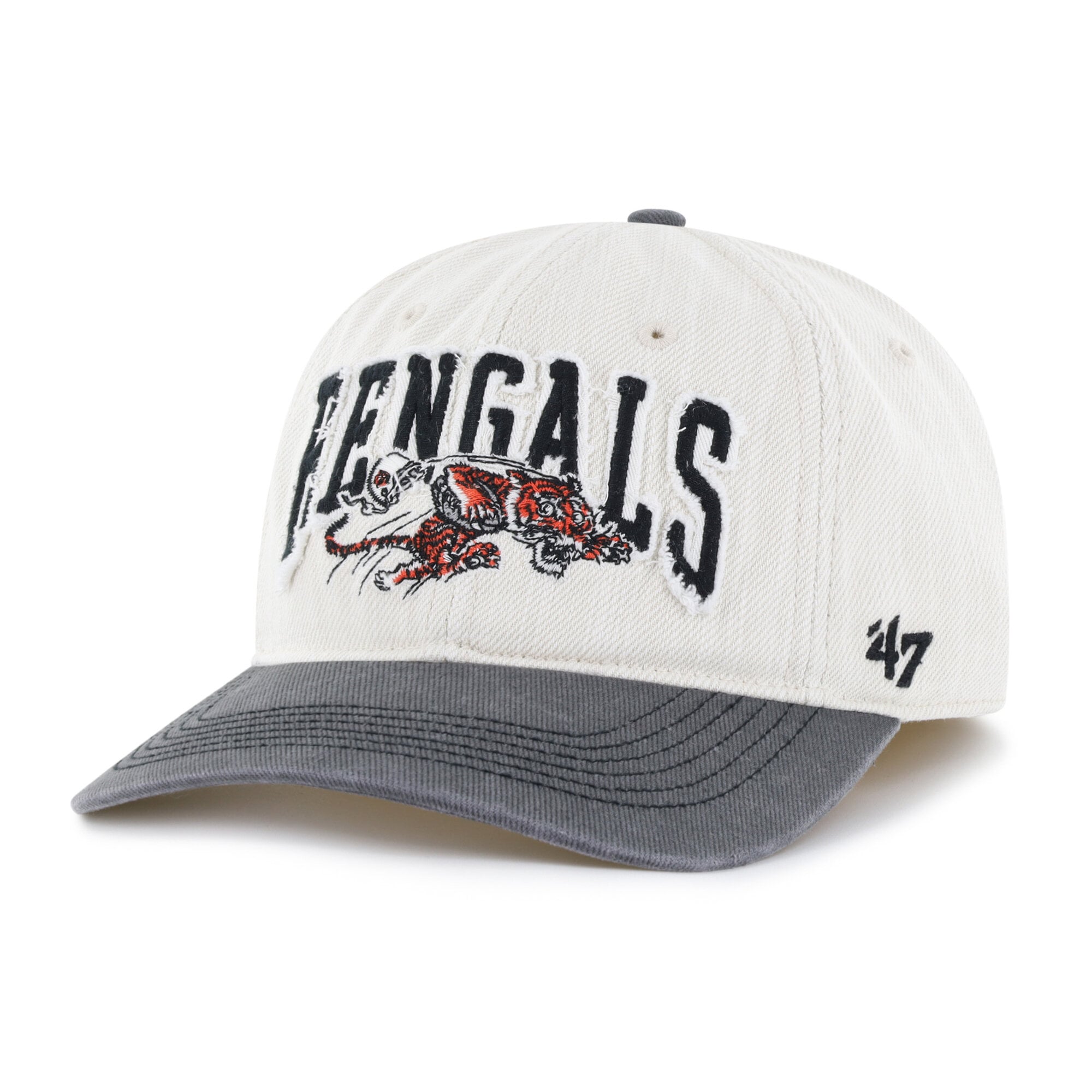 Men's '47 Natural Cincinnati Bengals Throwback Groton Franchise Fitted Hat