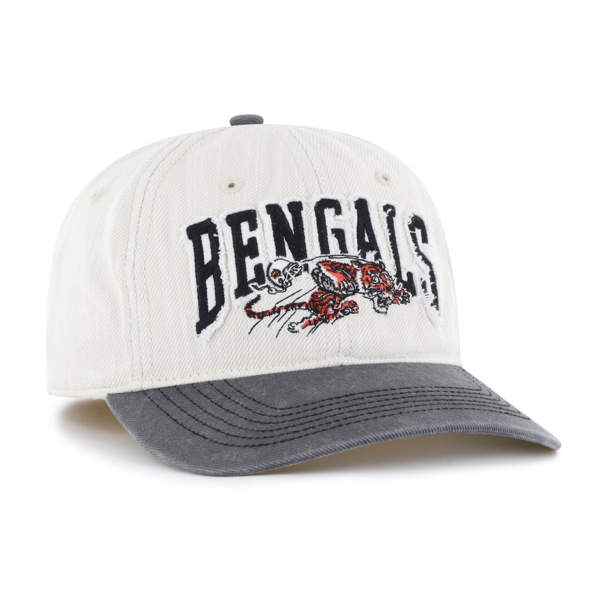 Men's '47 Natural Cincinnati Bengals Throwback Groton Franchise Fitted Hat