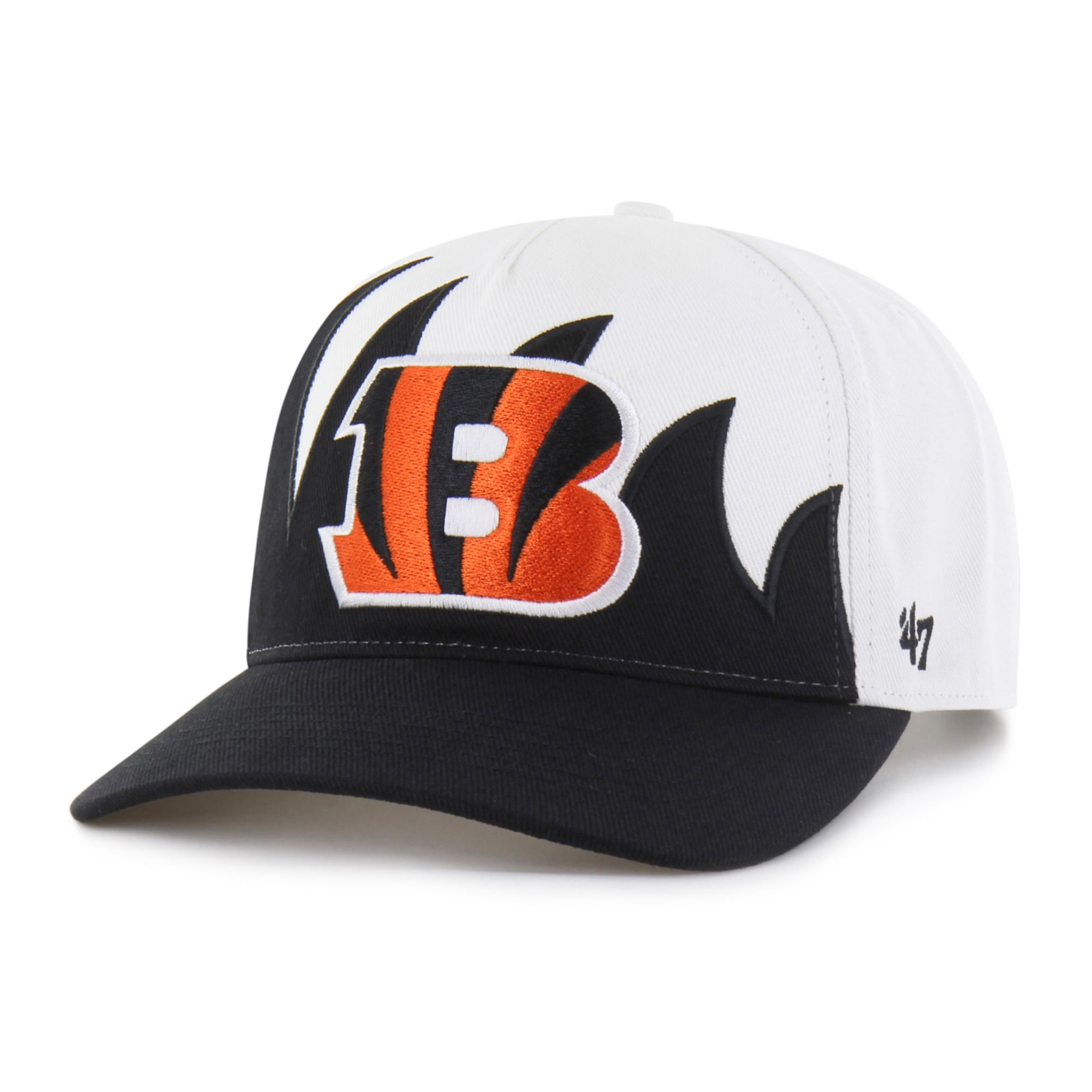 Men's '47 White Cincinnati Bengals Jagged Hitch Adjustable Hat