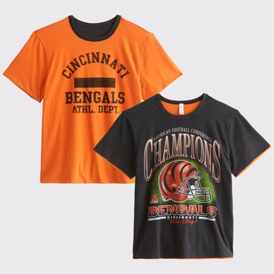 Cincinnati Bengals Abercrombie & Fitch Reversible T-Shirt - Black