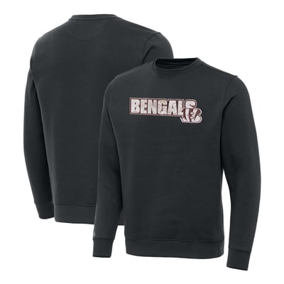 Cincinnati Bengals Antigua Woodland Camo Victory Sweatshirt - Charcoal