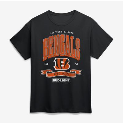 Cincinnati Bengals Bud Light T-Shirt - Black