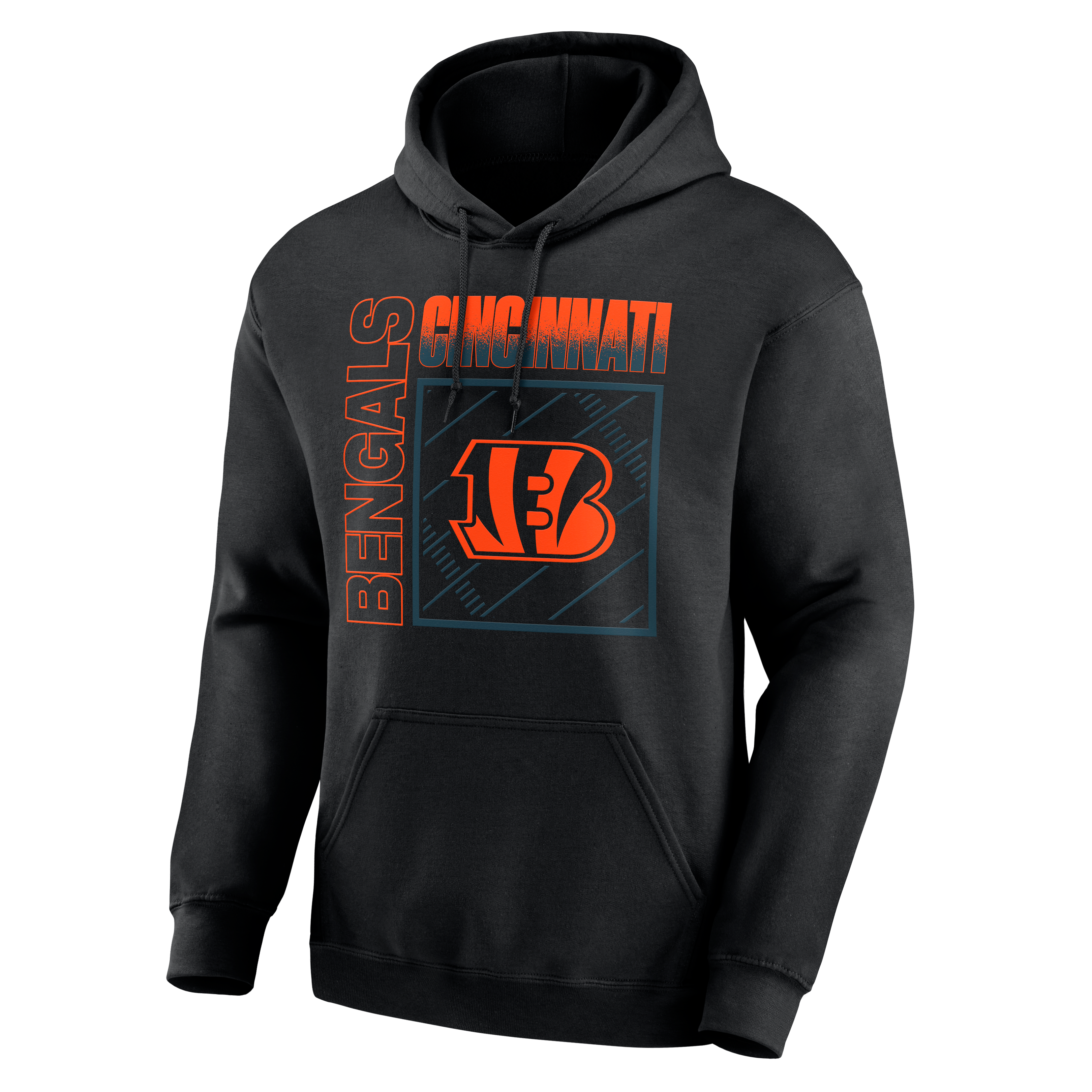 Men's Black Cincinnati Bengals Home Field Pop Personalized Name & Number Hoodie