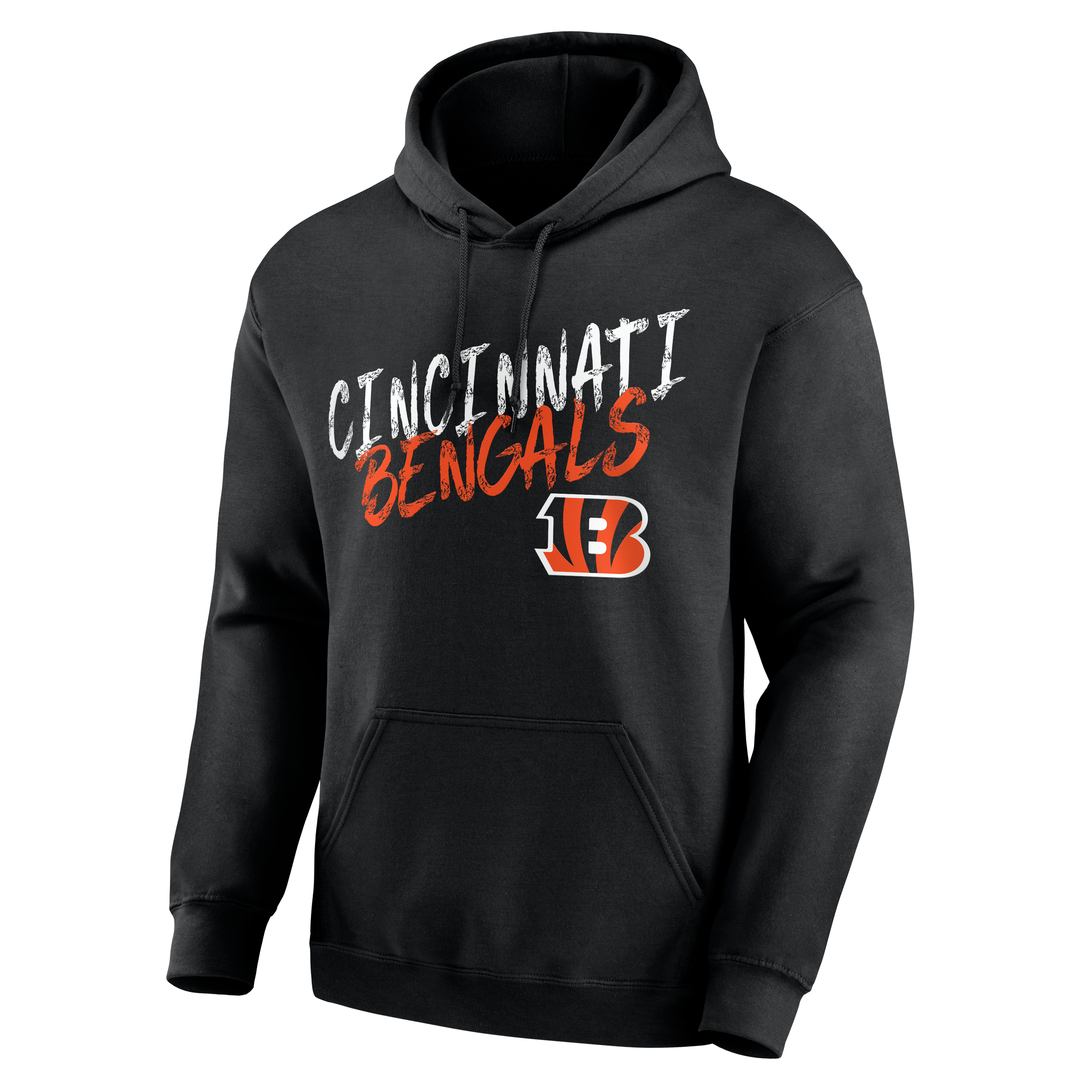 Men's Black Cincinnati Bengals Hustle Personalized Name & Number Hoodie