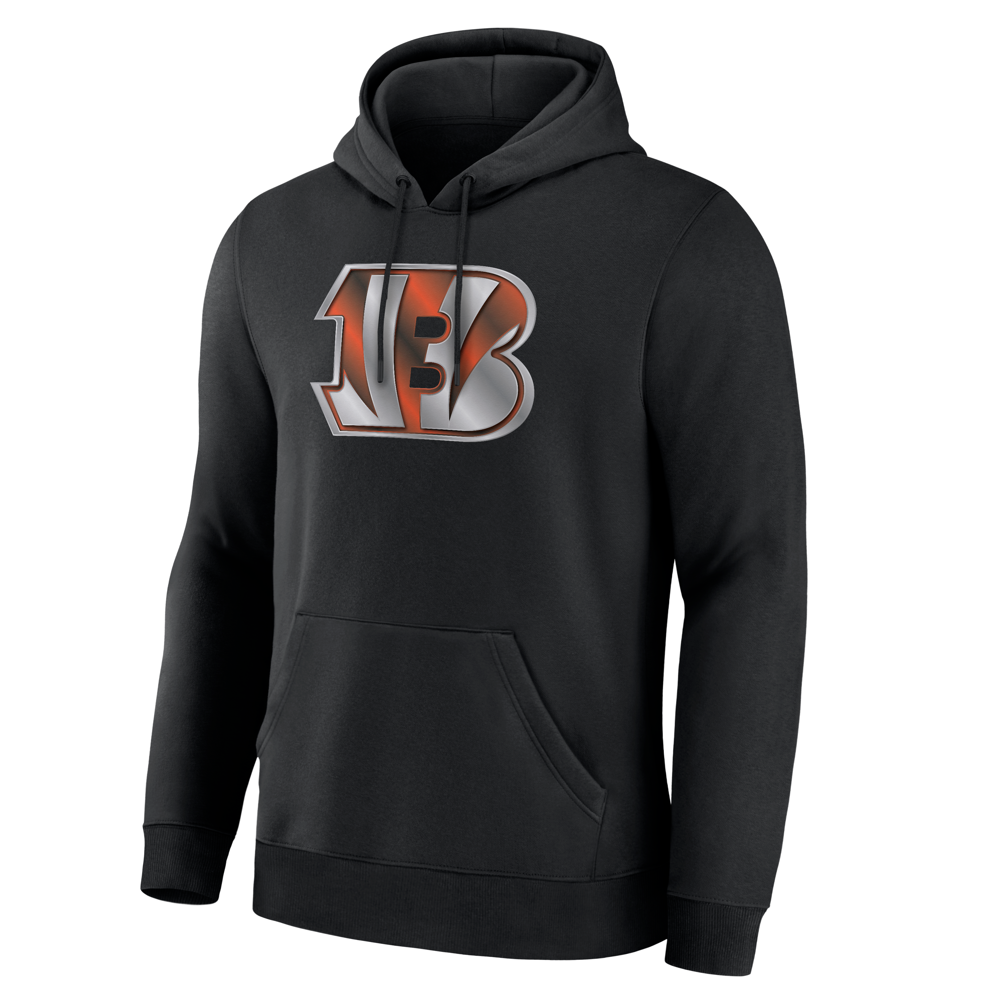 Sweat à capuche noir pour homme avec la mascotte métallique des Bengals de Cincinnati