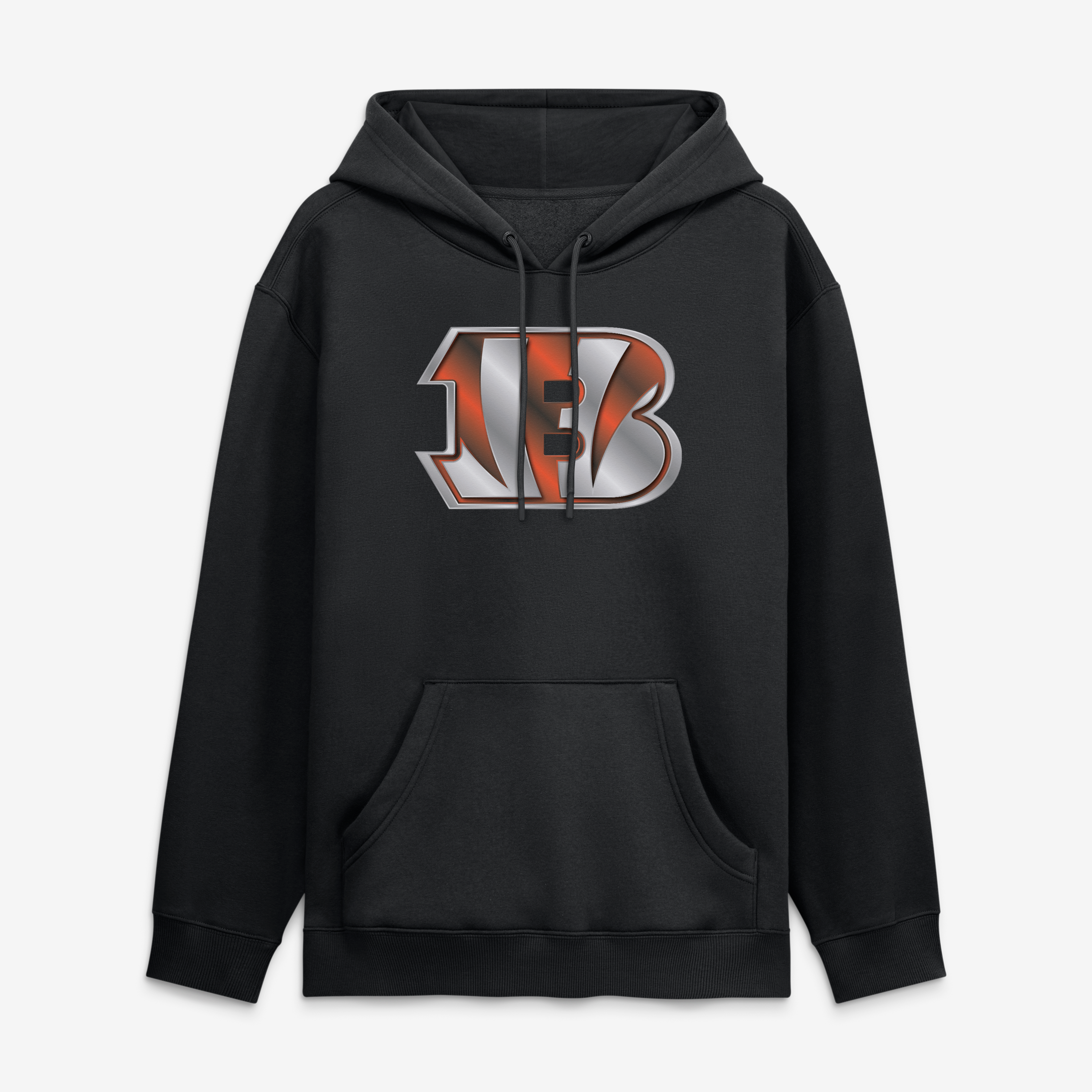Sweat à capuche noir pour homme avec la mascotte métallique des Bengals de Cincinnati