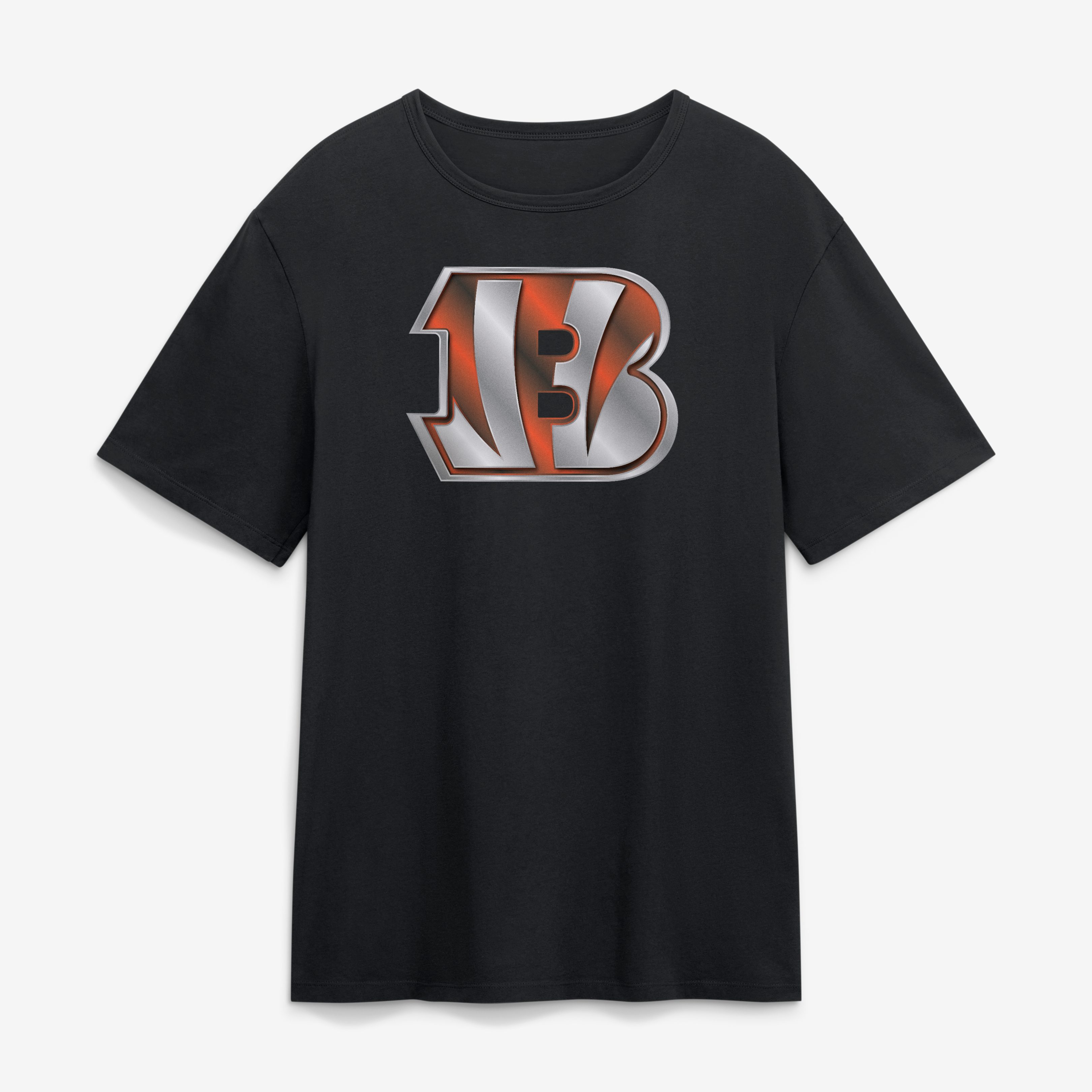 T-shirt noir pour homme avec mascotte métallique des Bengals de Cincinnati