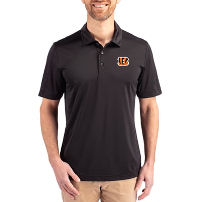 Cincinnati Bengals Cutter & Buck Prospect Textured Stretch Polo - Black
