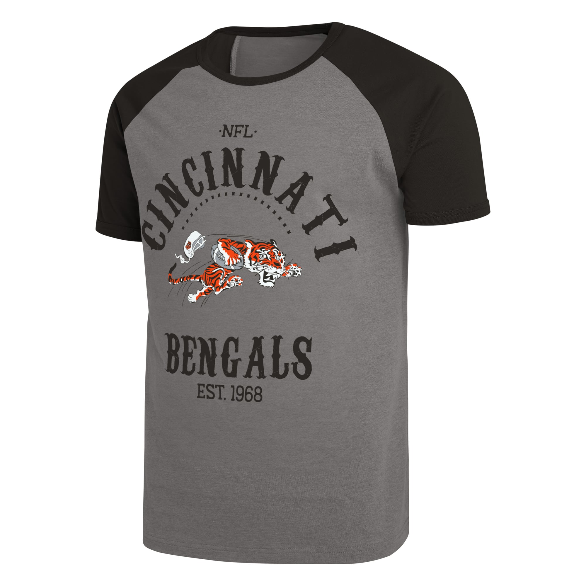 T-shirt raglan noir Cincinnati Bengals de la collection Darius Rucker pour homme par Fanatics