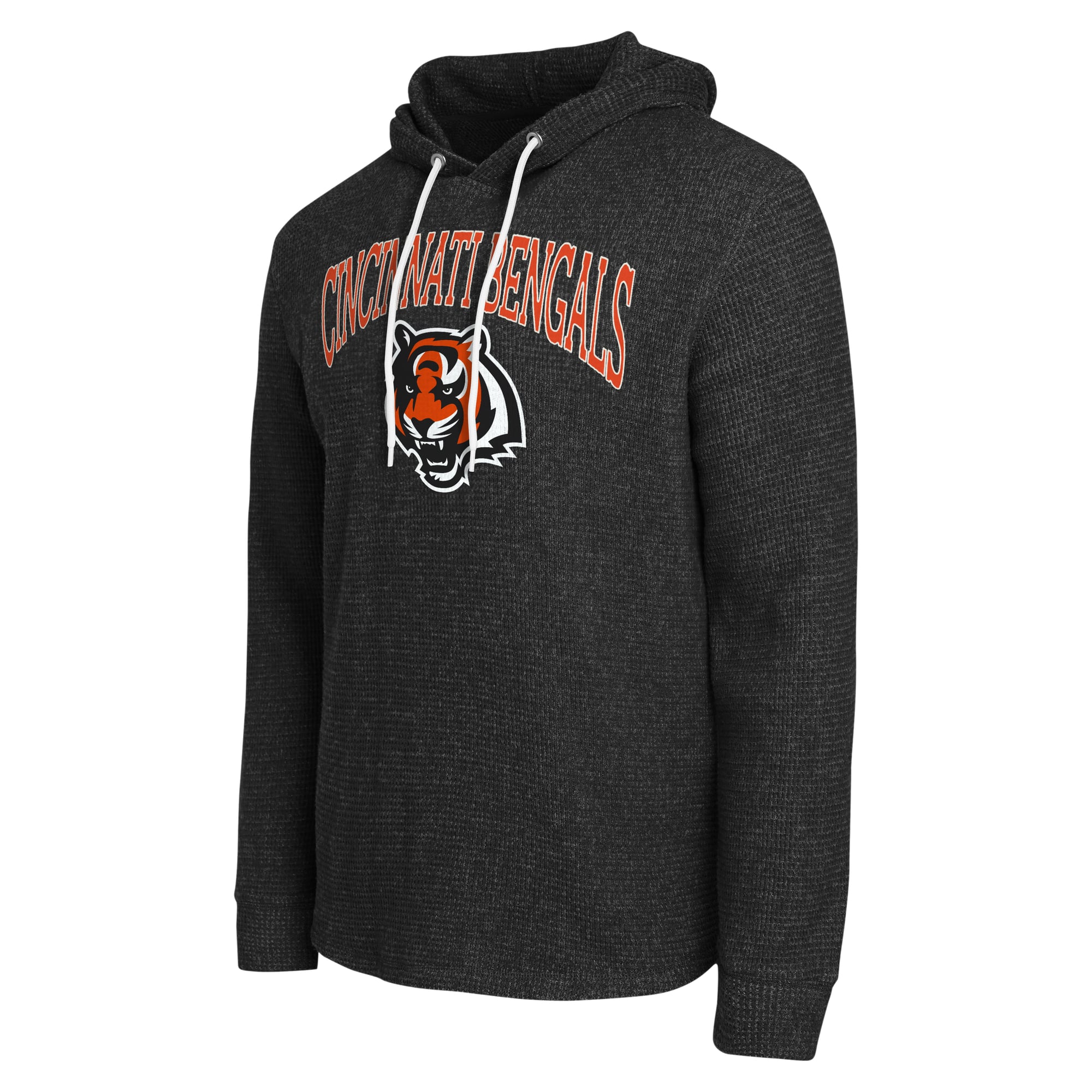 Collection Darius Rucker pour homme par Fanatics T-shirt à manches longues en maille gaufrée et mélange de trois matières, couleur anthracite, des Bengals Cincinnati