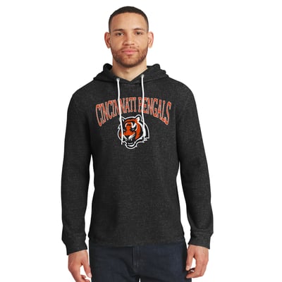 Cincinnati Bengals Darius Rucker Collection by Fanatics Waffle Knit Hooded Tri-Blend Long Sleeve T-Shirt - Charcoal