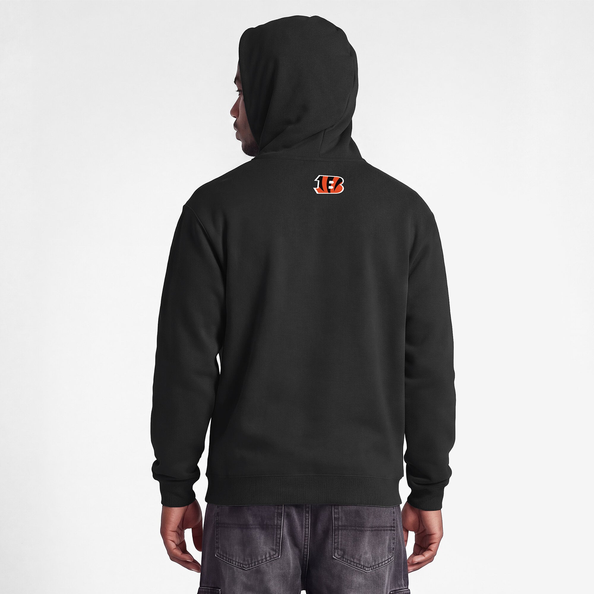 Sweat-shirt à capuche intégral noir Disney x Champion Cincinnati Bengals Powerblend pour homme