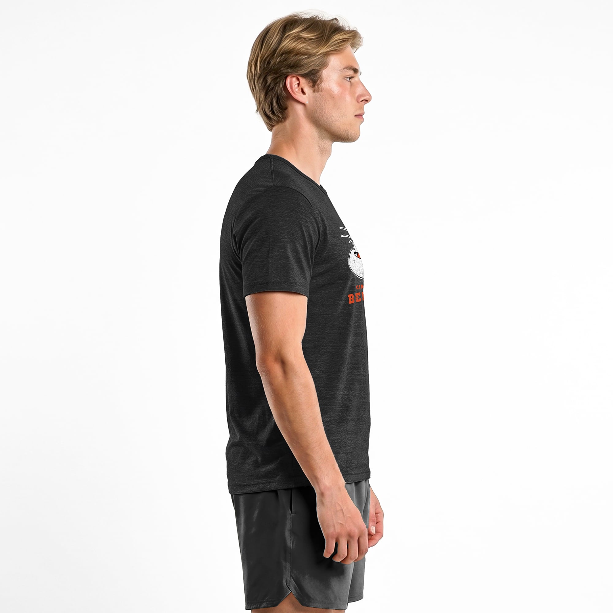 T-shirt homme Disney x Champion noir Cincinnati Bengals Shere Khan Tri-Blend