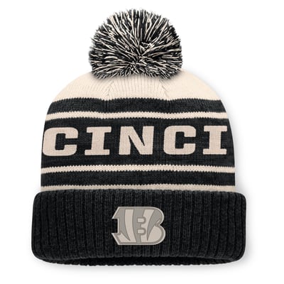 Cincinnati Bengals Fanatics Men's Cuffed Knit Hat with Pom - Black