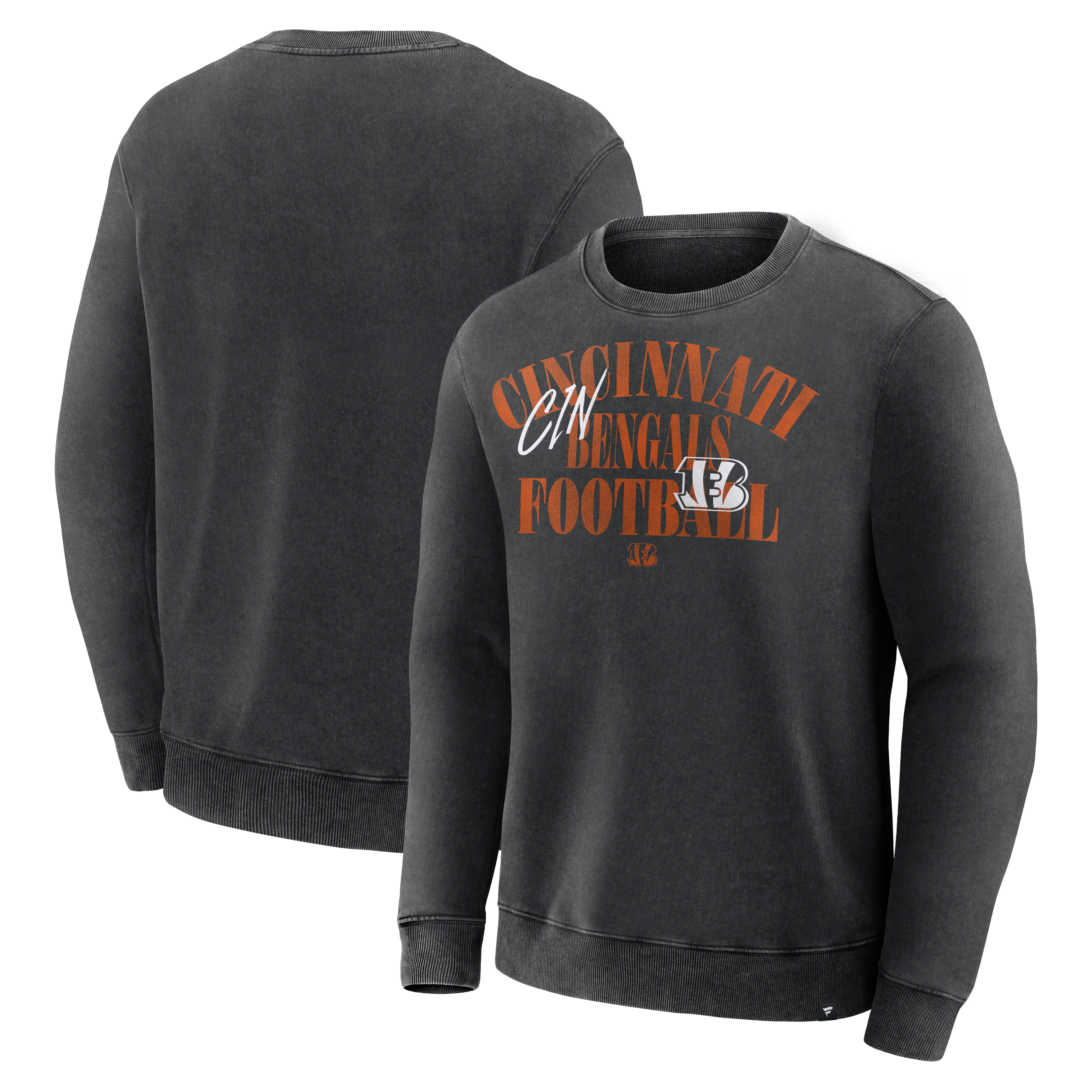 Men's Fanatics Black Cincinnati Bengals Halftime Lead Relaxed Heavyweight French Terry Sweatshirt