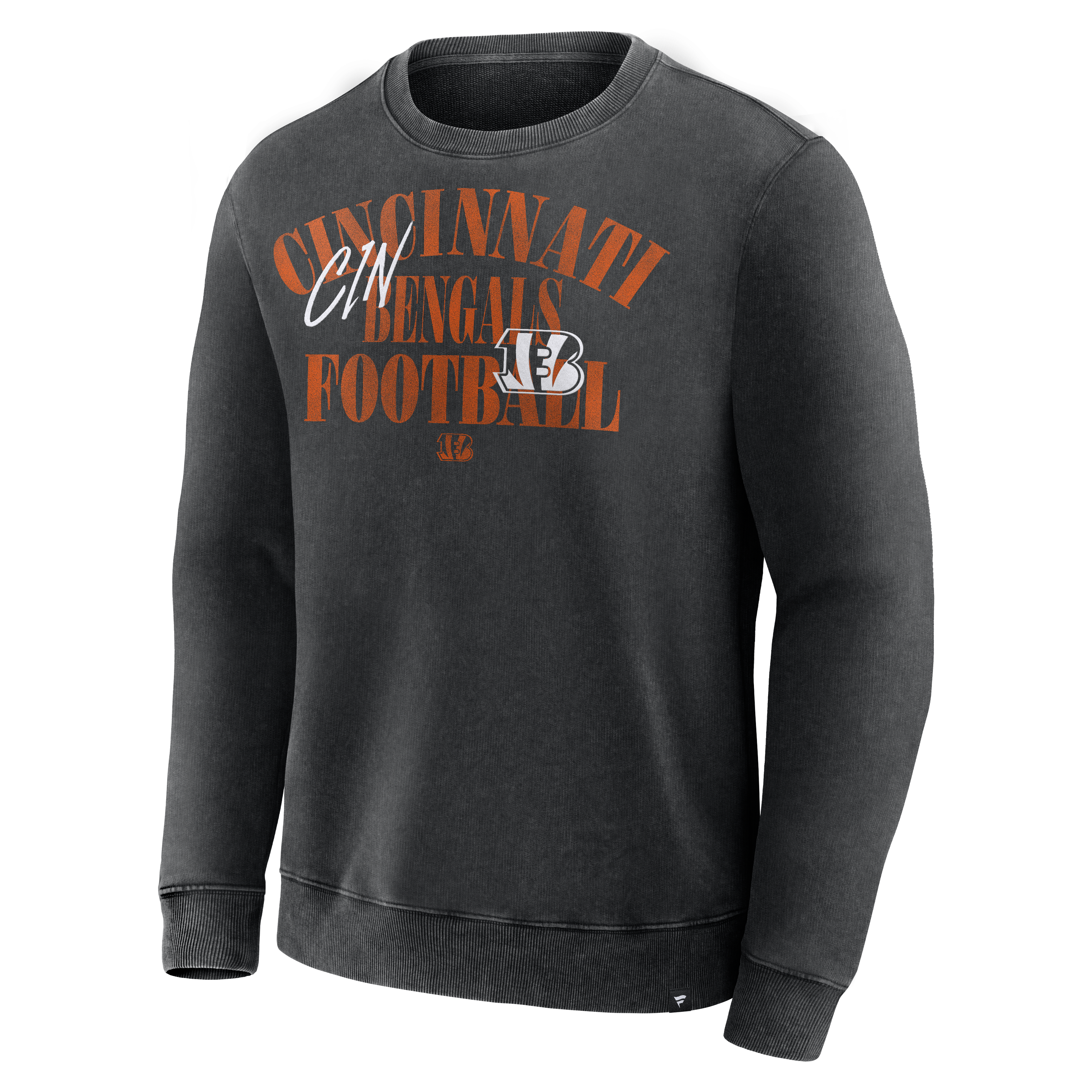 Men's Fanatics Black Cincinnati Bengals Halftime Lead Relaxed Heavyweight French Terry Sweatshirt