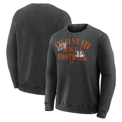 Cincinnati Bengals Fanatics Halftime Lead Relaxed Heavyweight French Terry Sweatshirt - Black