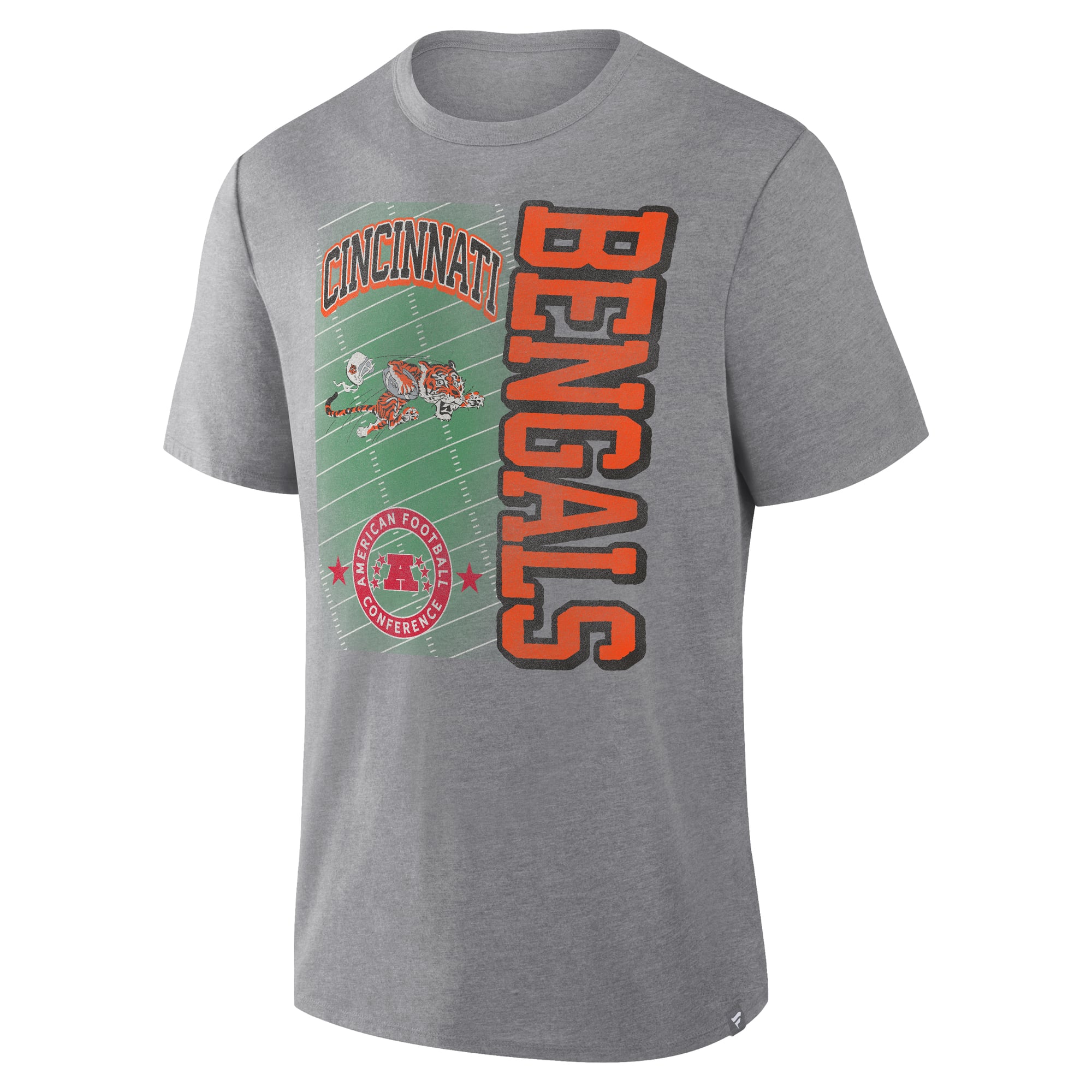 T-shirt Fanatics Heather Gray Cincinnati Bengals Tribute Direct Handoff Tri-Blend pour homme