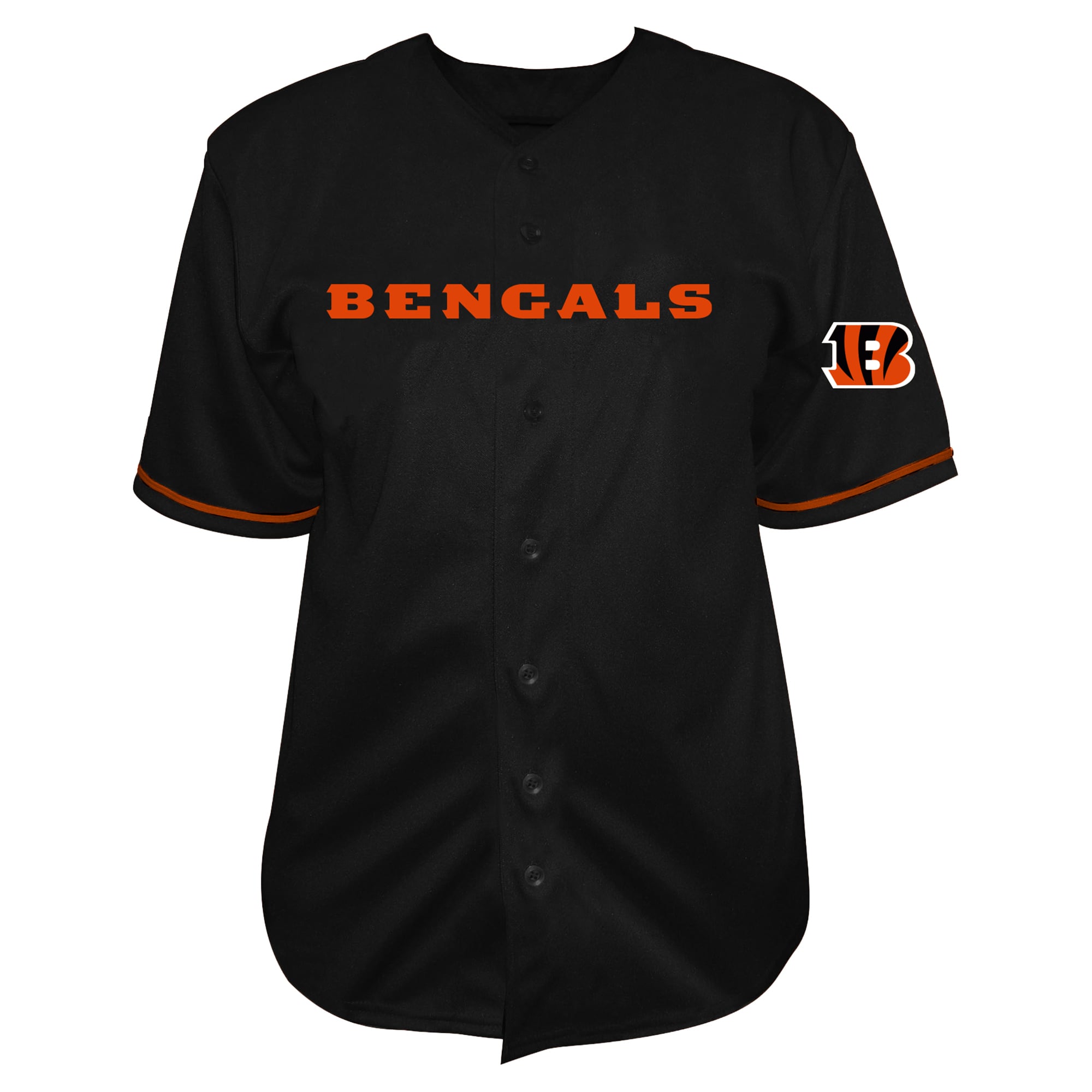 Men's Fanatics Joe Burrow Black Cincinnati Bengals Big & Tall Button-Up Baseball Jersey