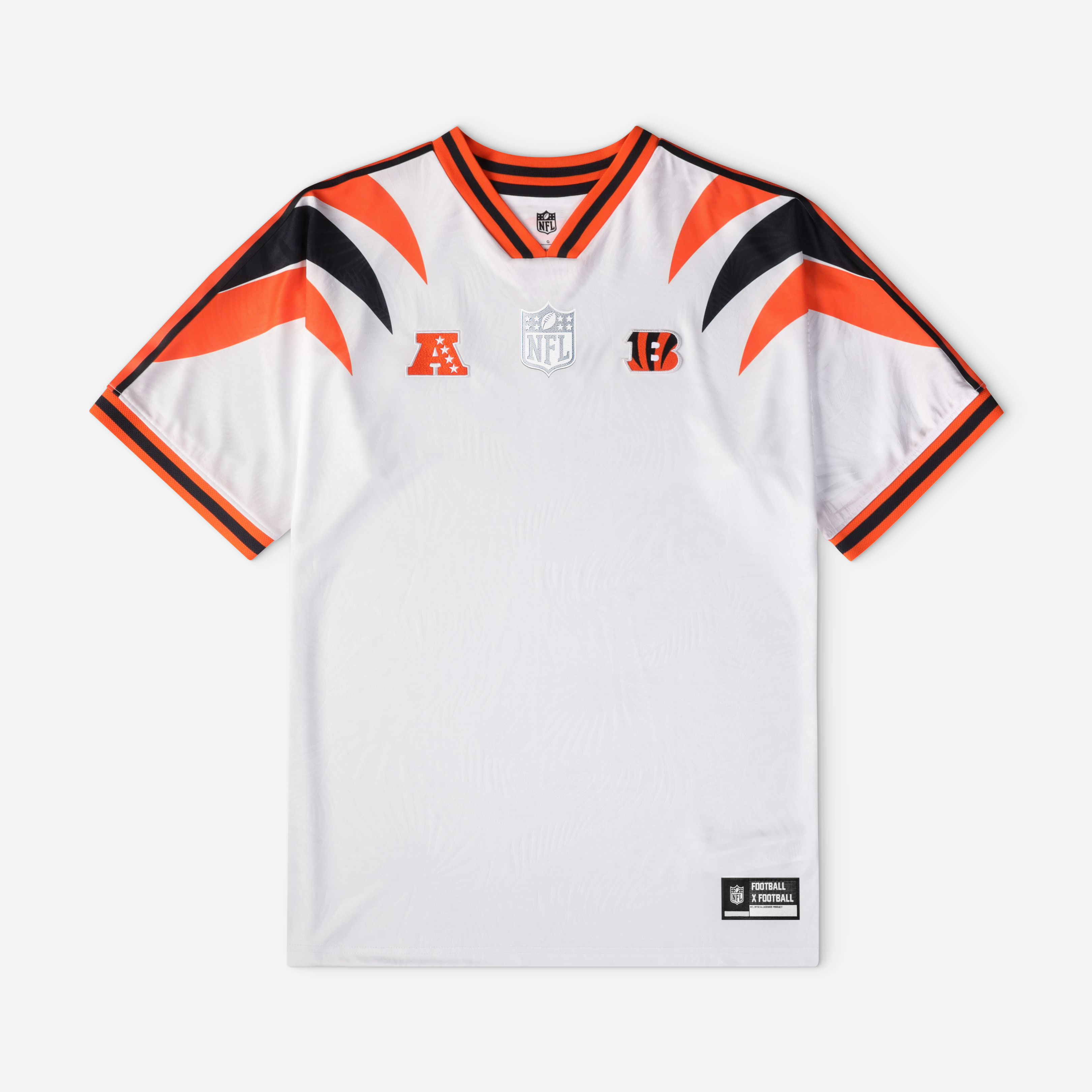 Men's Fanatics White Cincinnati Bengals Football x V-Neck Fan Top