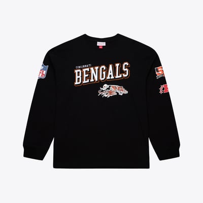  Cincinnati Bengals Mitchell & Ness Big & Tall Training Camp Long Sleeve T-Shirt - Black