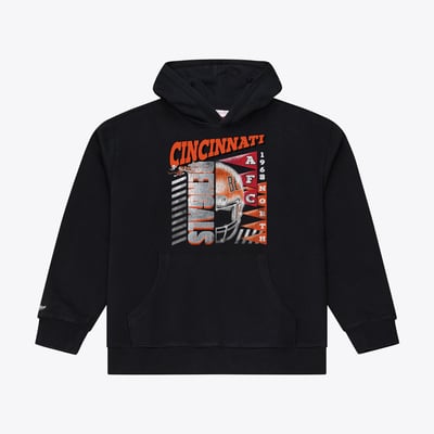  Cincinnati Bengals Mitchell & Ness Core Essentials Street Graphic Fleece Hoodie - Black
